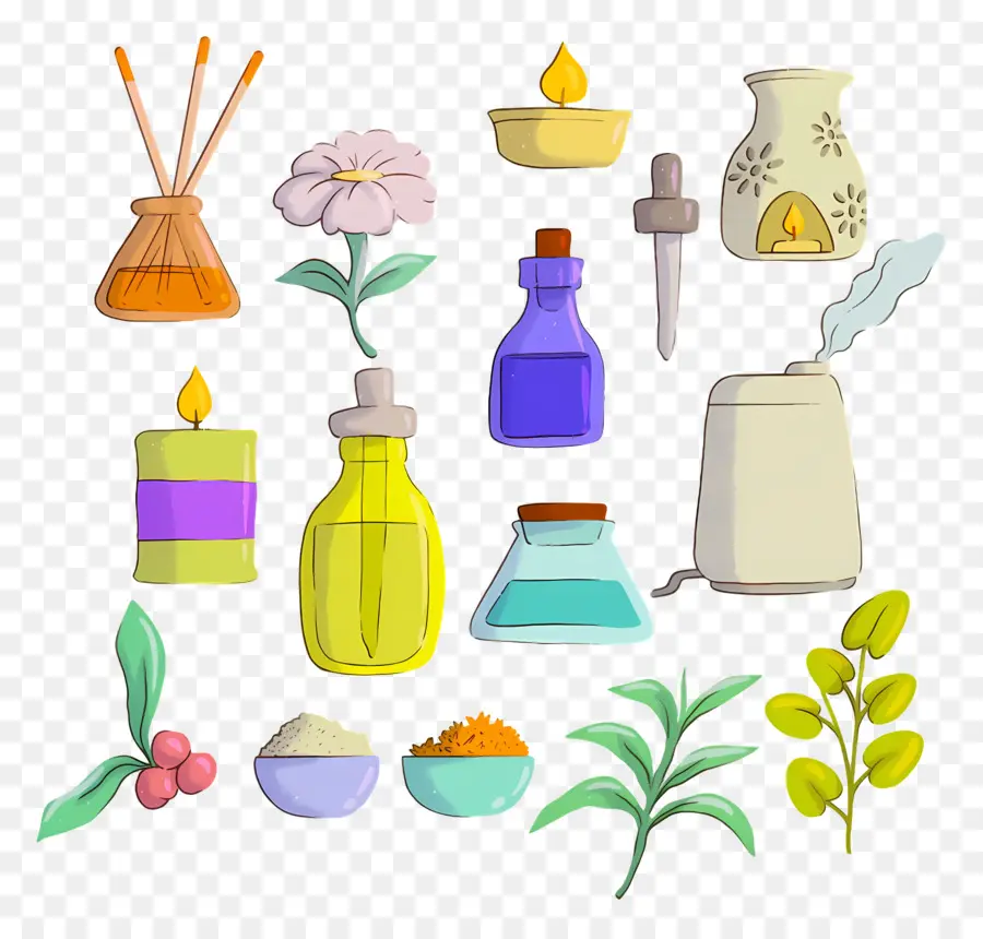 Elementos De Aromaterapia，Artículos De Aromaterapia PNG