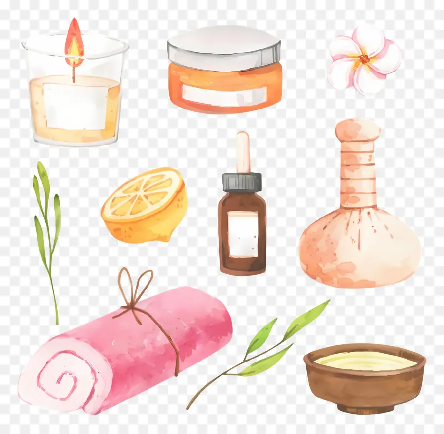 Elementos De Aromaterapia，Artículos De Spa PNG