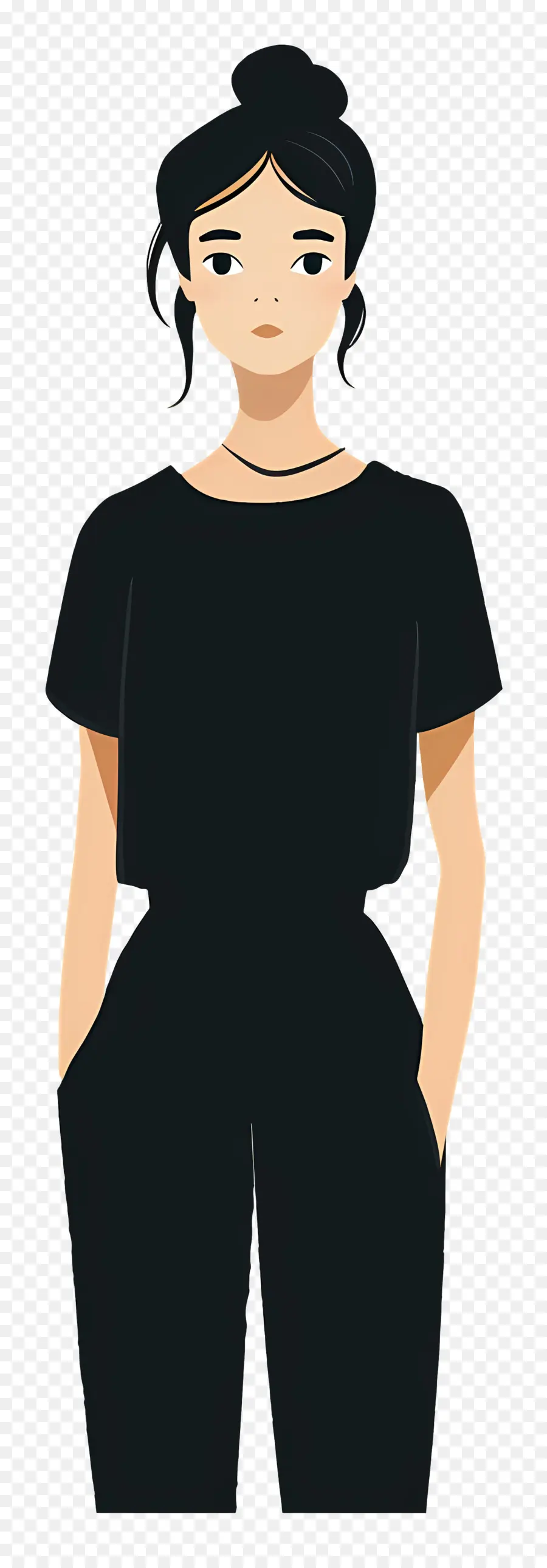 Mujer En Traje Negro，Femenino PNG