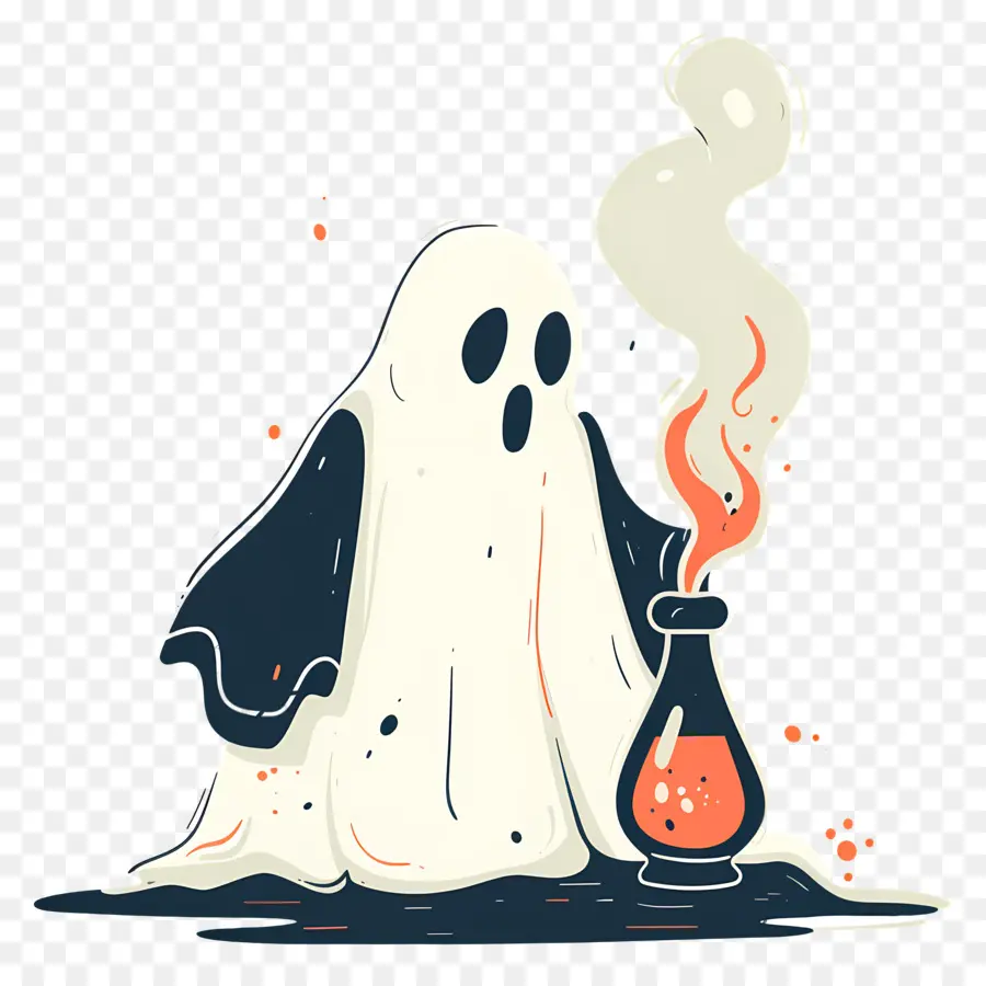 Poción Para Agitar Fantasmas，Fantasma Con Poción PNG