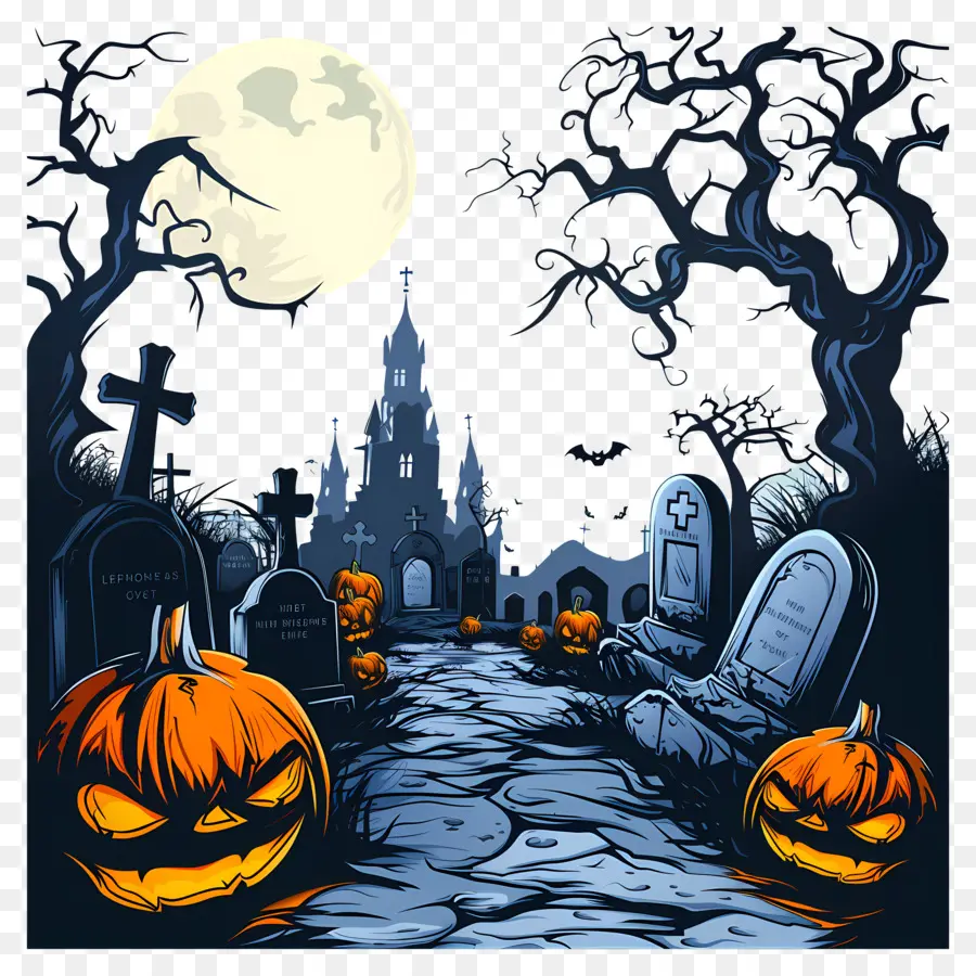 Noche De Halloween，Cementerio Embrujado PNG