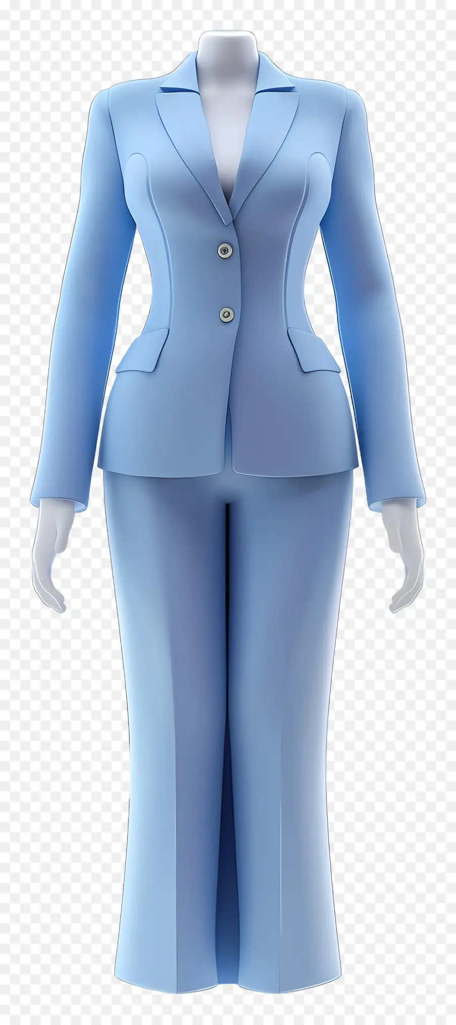 Vestimenta Formal Mujer，Traje Azul PNG