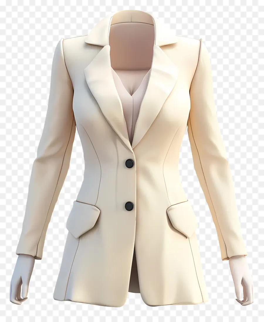 Vestimenta Formal Para Mujeres，Americana Beige PNG