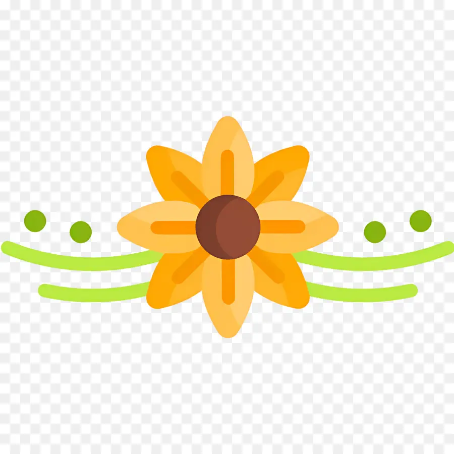 Linea De Flores，Flor Amarilla PNG