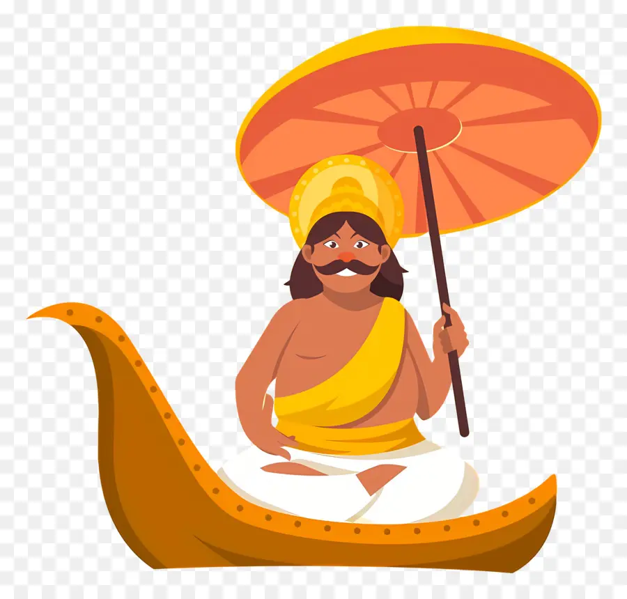 Feliz Onam，Hombre Con Paraguas PNG