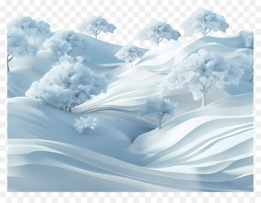 Paisaje Nevado，Invierno PNG