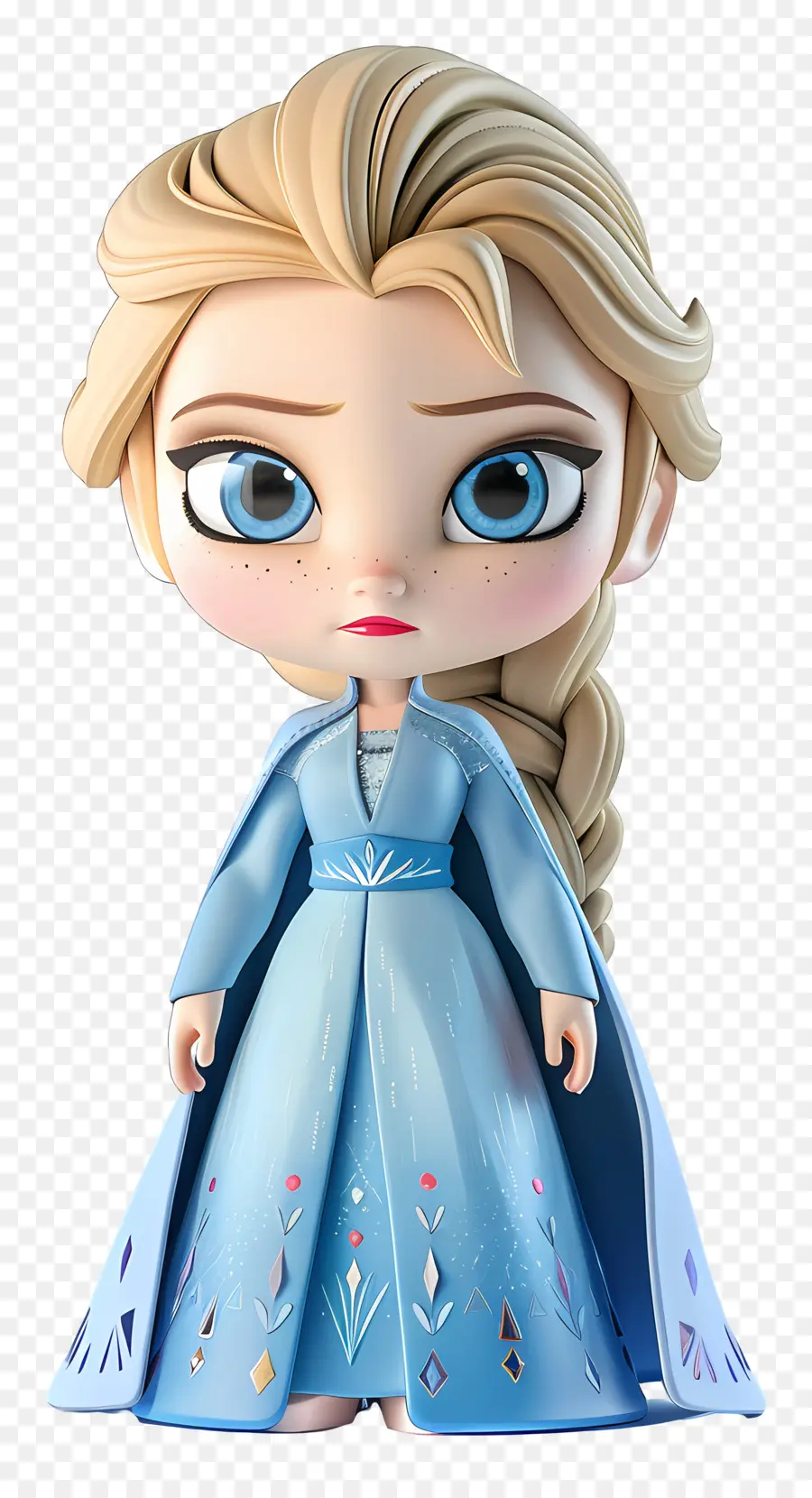 Princesa Elsa，Chica Rubia Con Vestido Azul PNG