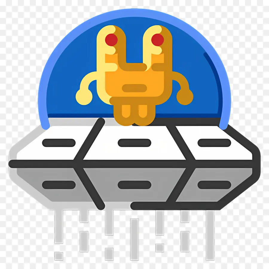 Nave Extraterrestre，Robot En Plataforma PNG