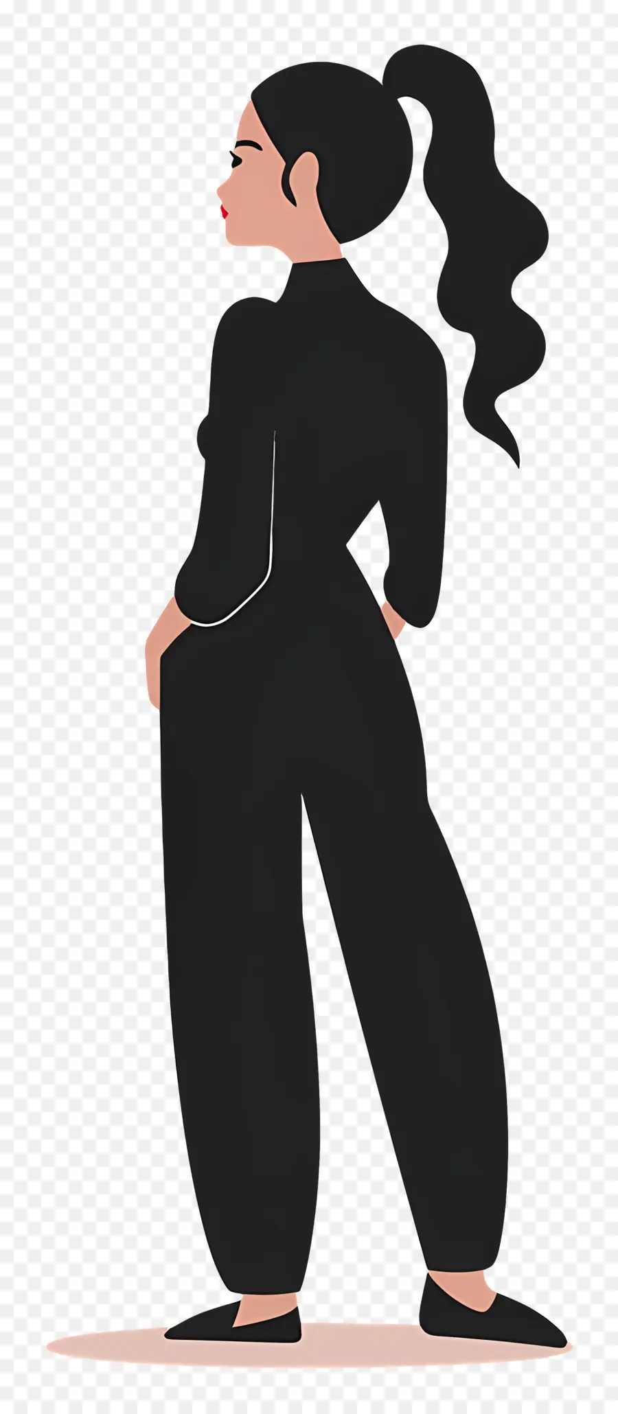 Mujer En Traje Negro，Moda PNG