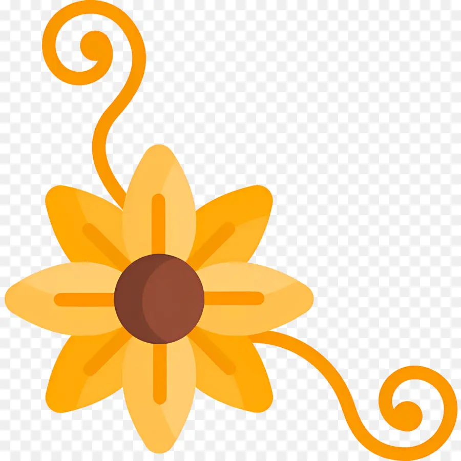 Linea De Flores，Flor Amarilla PNG