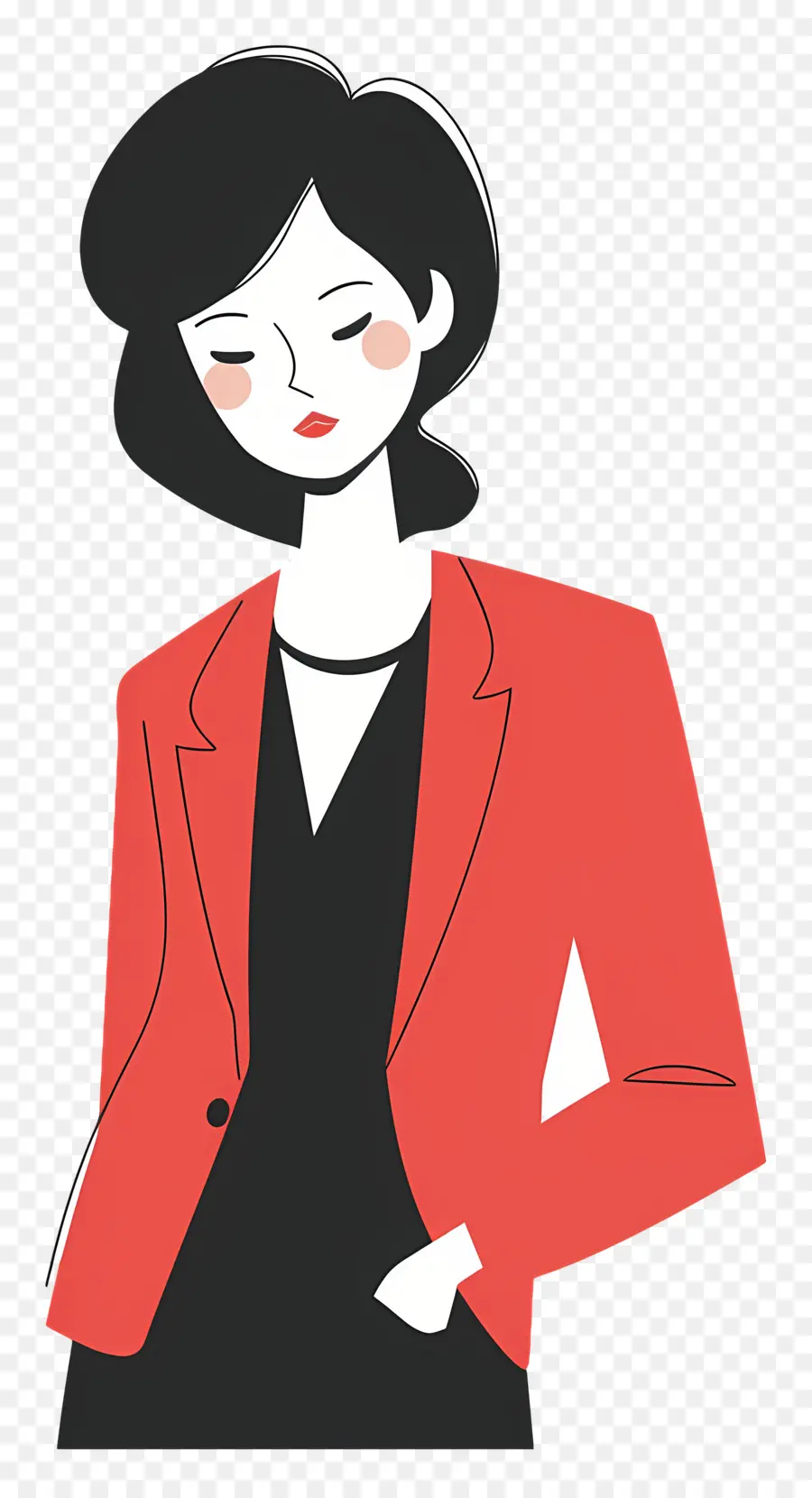 Mujer En Chaqueta，Mujer En Chaqueta Roja PNG