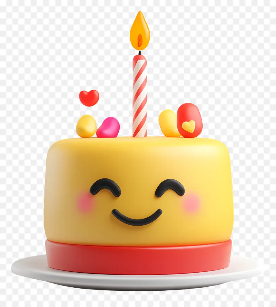 Cumpleaños Emoji，Pastel Sonriente PNG