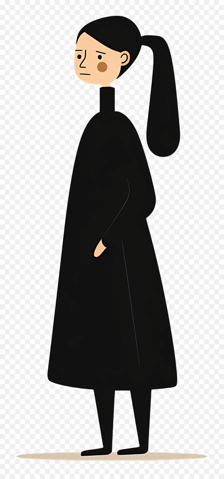 Mujer En Traje Negro，Mujer Triste PNG