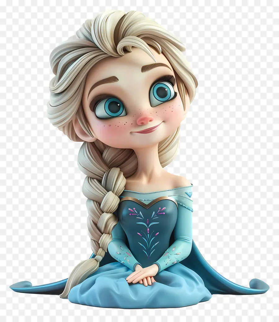 Princesa Elsa，Personaje De Trenza Rubia PNG