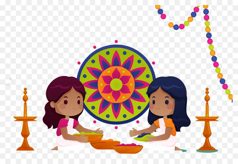 Feliz Onam，Rangoli PNG