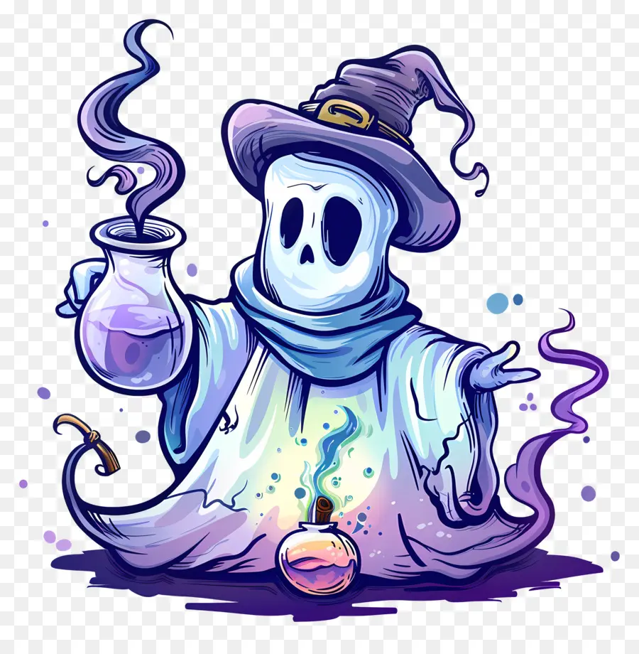 Poción Para Agitar Fantasmas，Fantasma Con Poción PNG