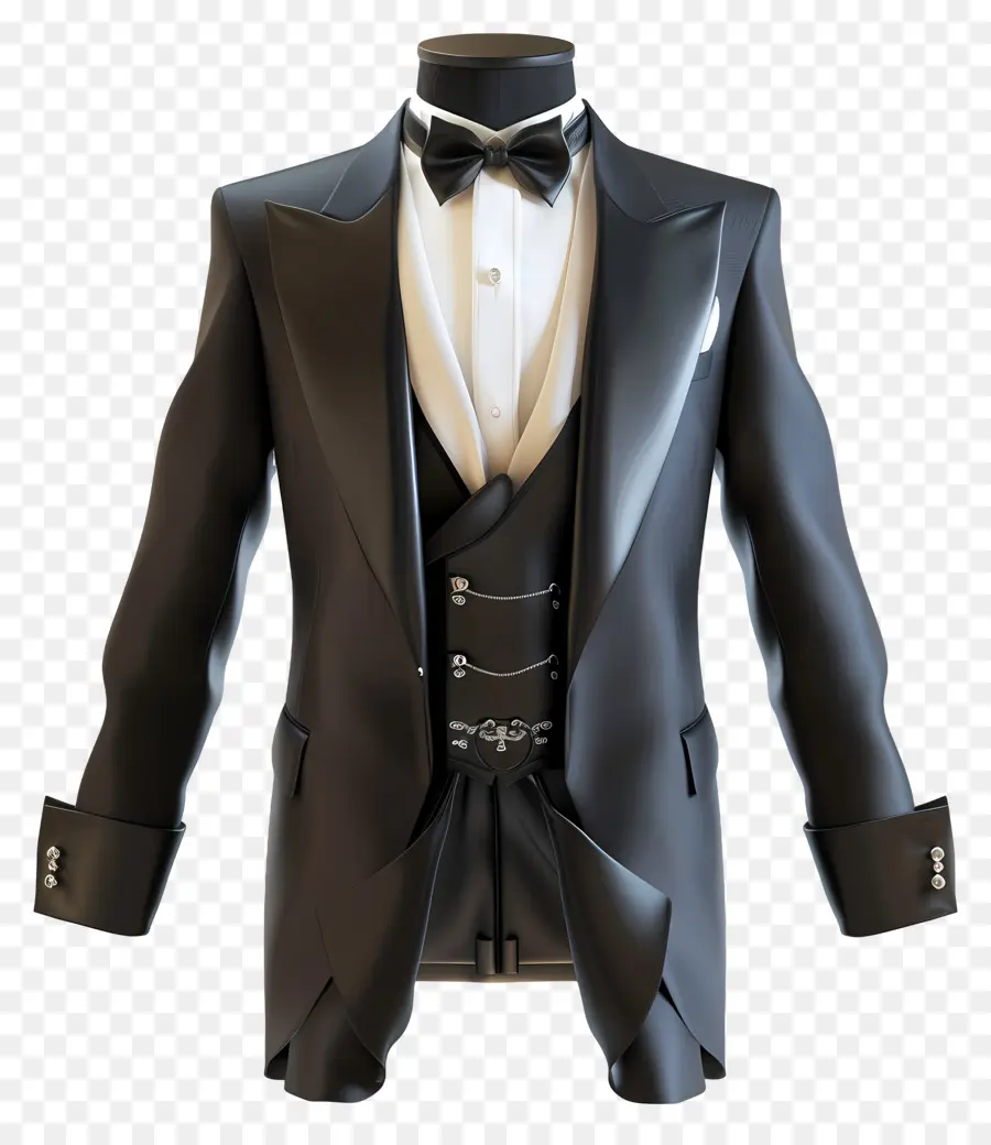 Vestimenta Formal Para Hombres，Esmoquin Negro PNG