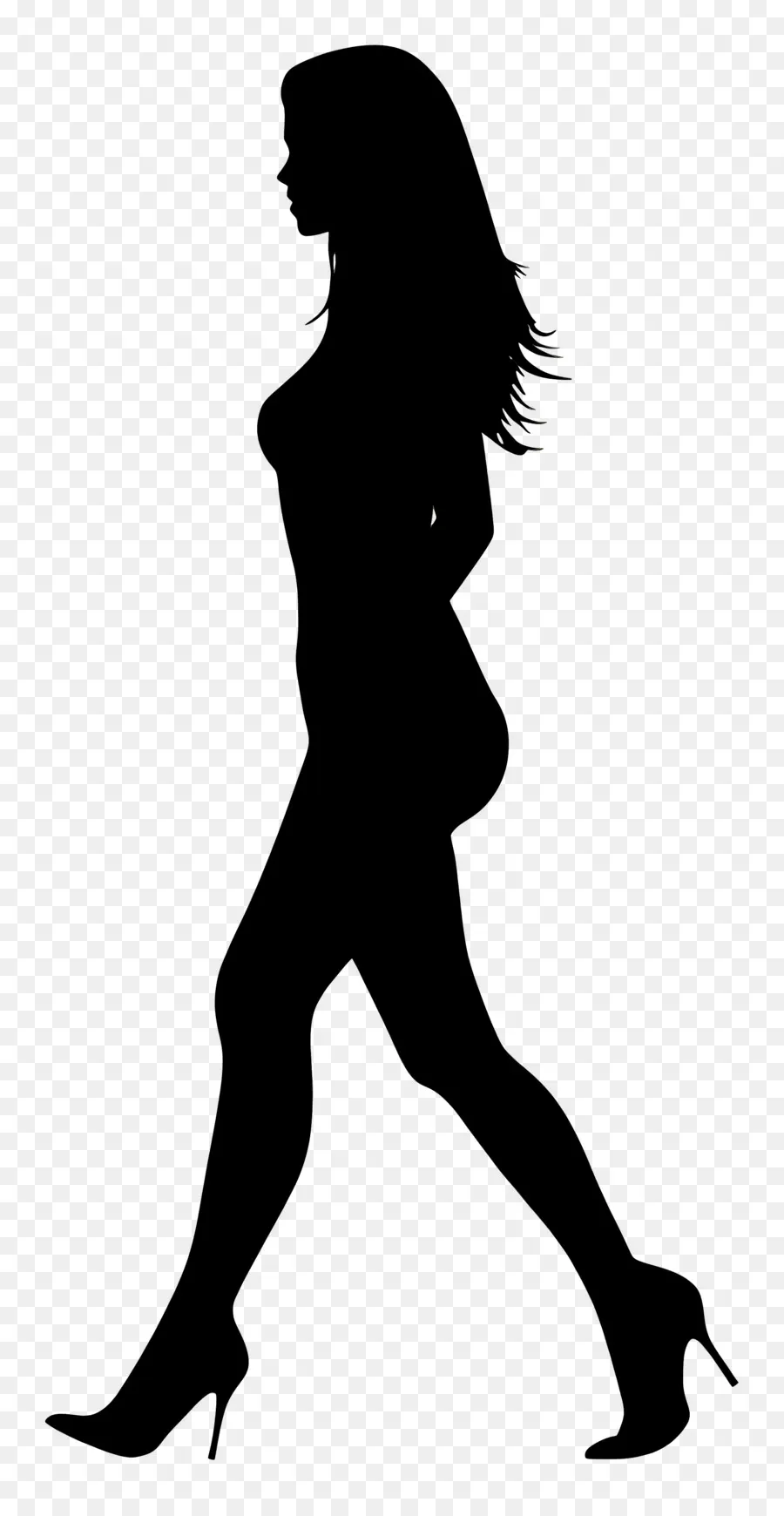 Caminando Silueta Femenina，Silueta Mujer PNG