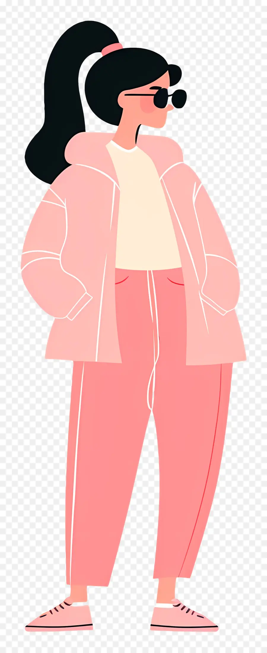 Mujer En Rosa，Mujer Con Estilo PNG