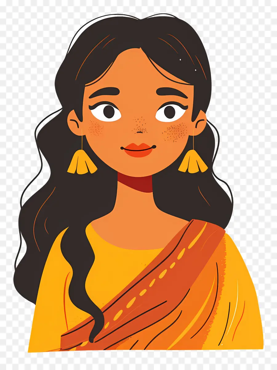 Mujer India，Mujer En Traje Tradicional PNG