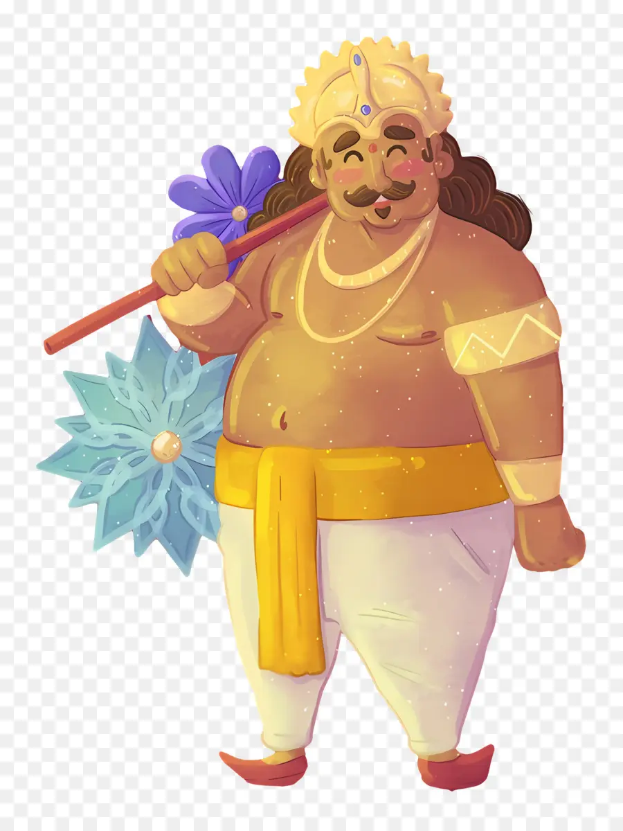 Feliz Onam，Hombre Con Un Bastón PNG