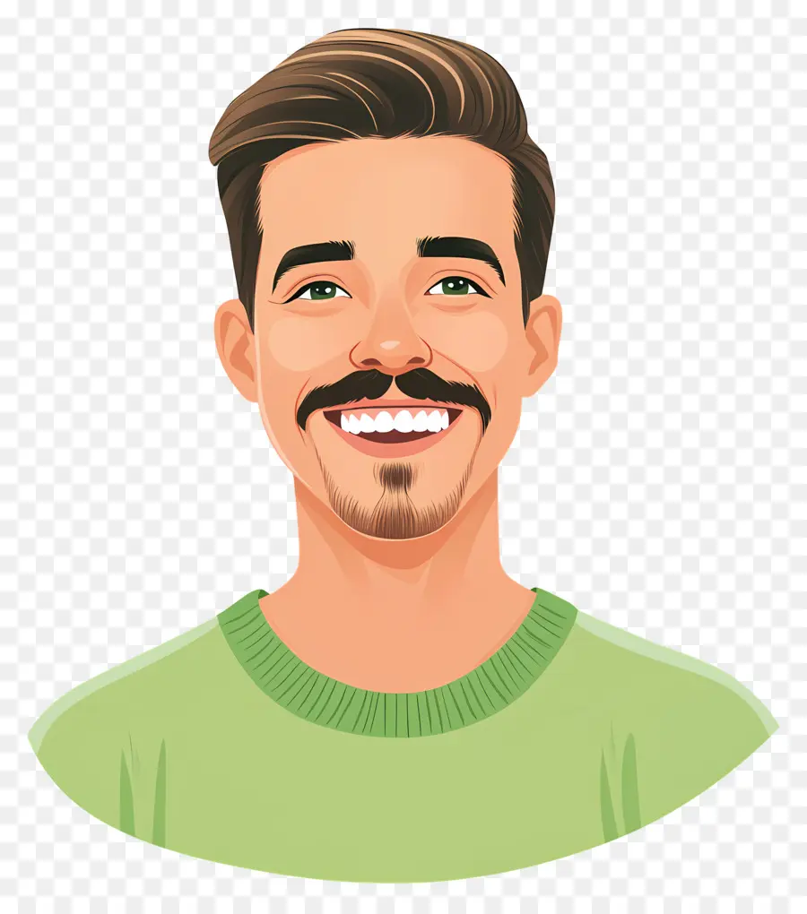 Hombre Sonriente，Hombre Con Barba PNG