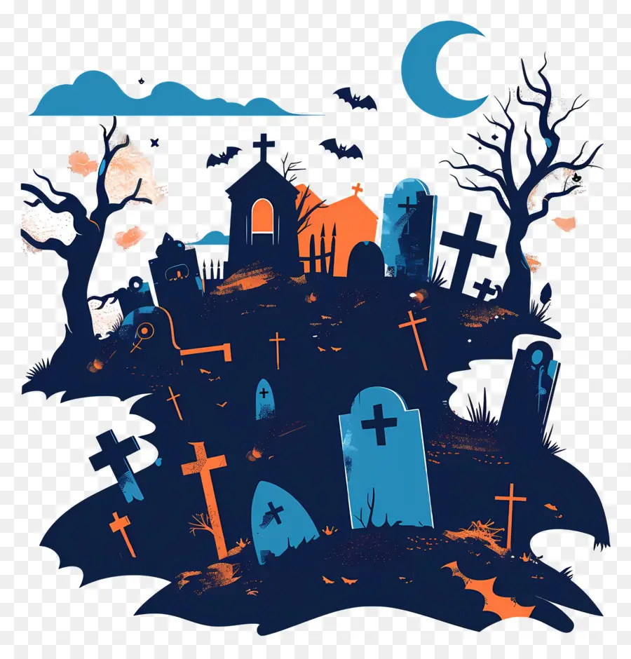 Noche De Halloween，Cementerio PNG