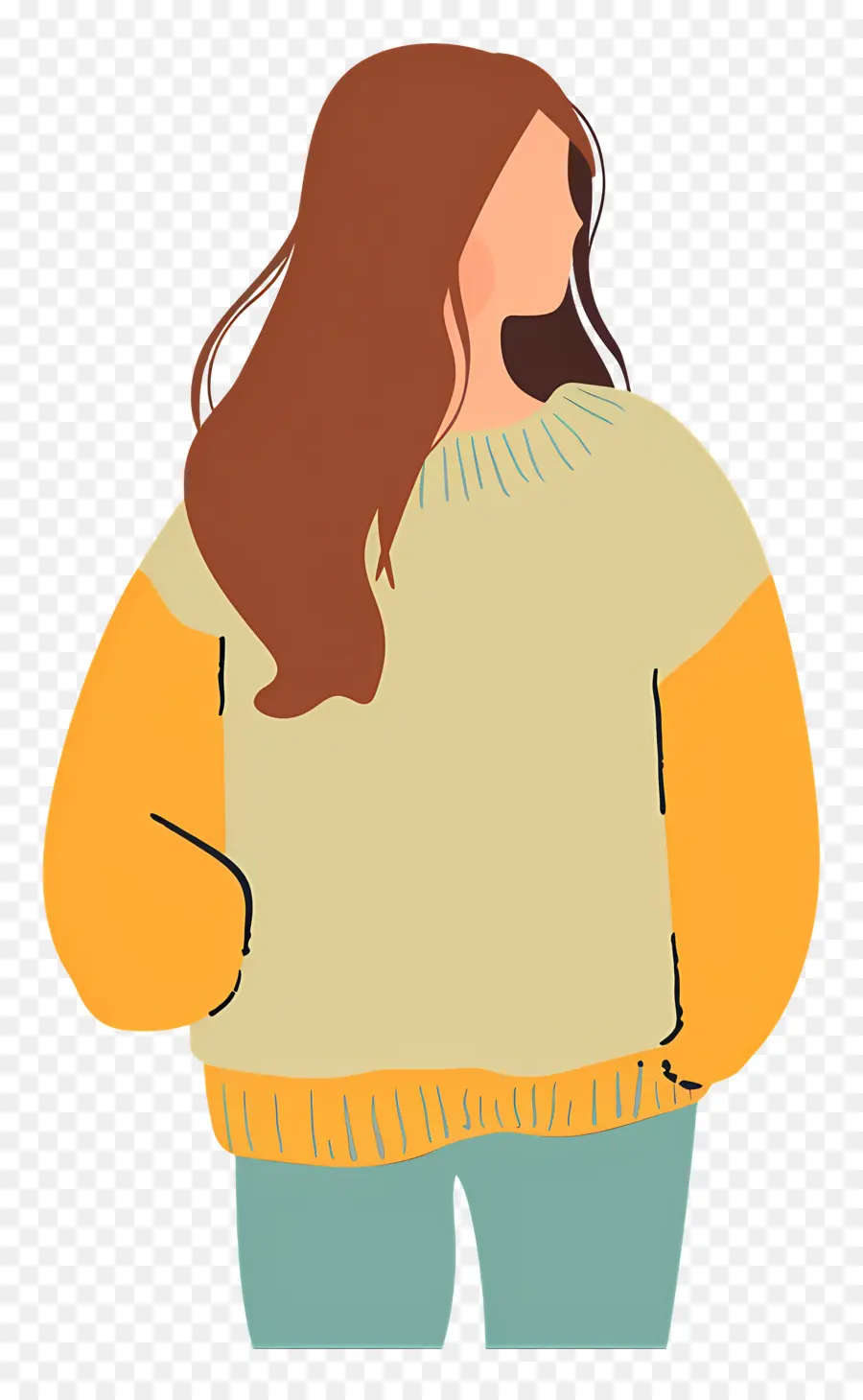 Mujer En Suéter，Mujer PNG