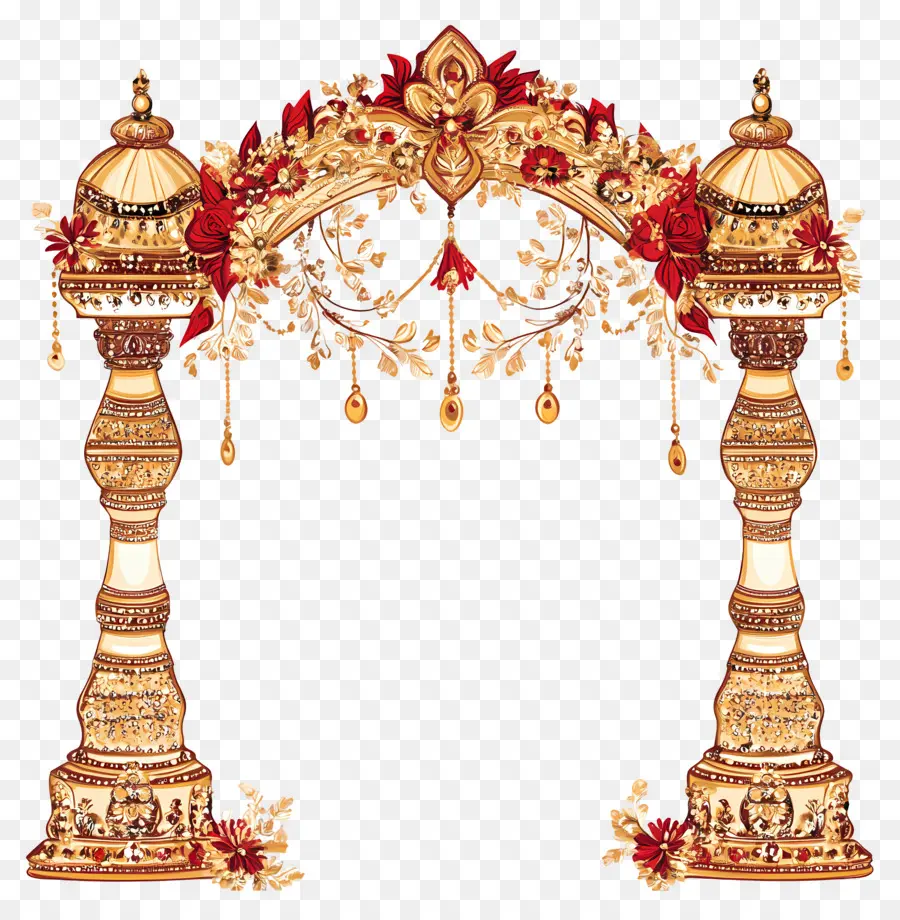 Marco De Boda India，Arco Decorativo PNG