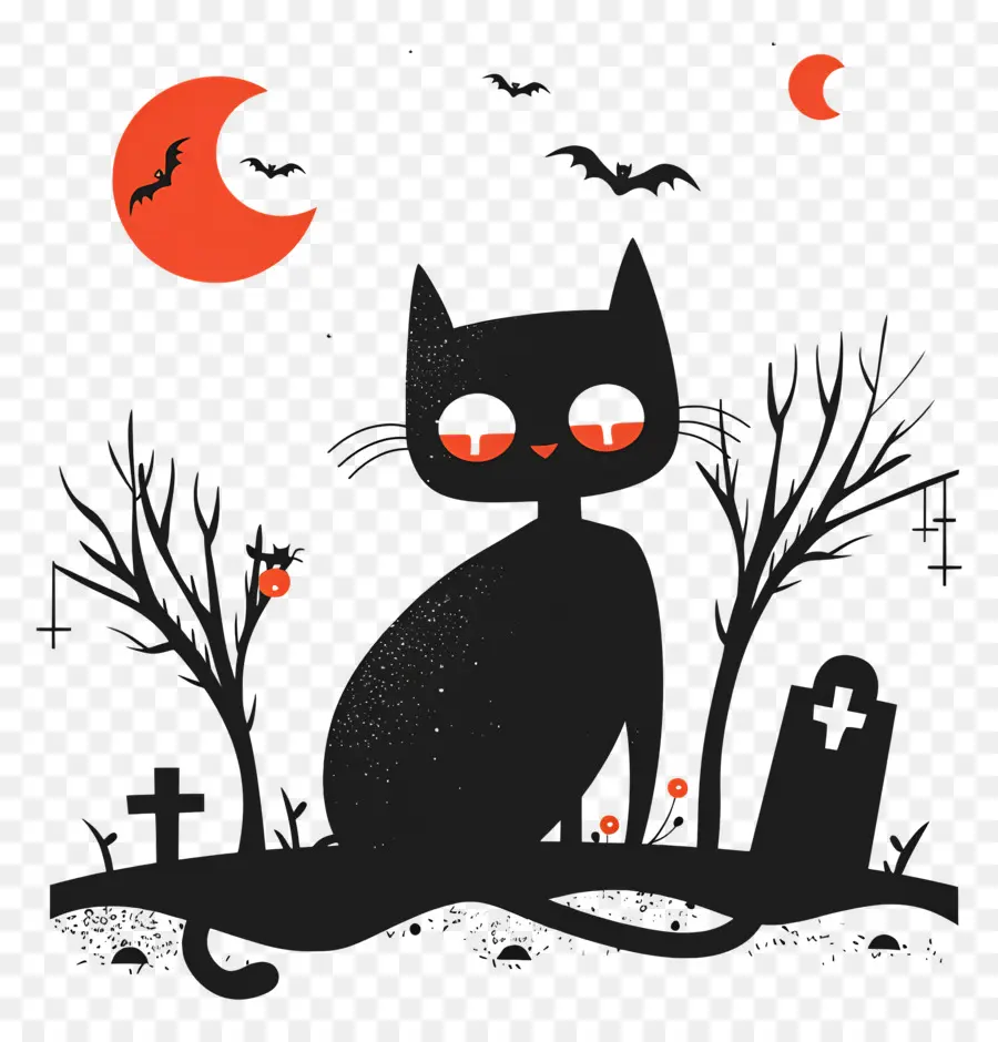 Gato Negro De Halloween，Gato Negro PNG