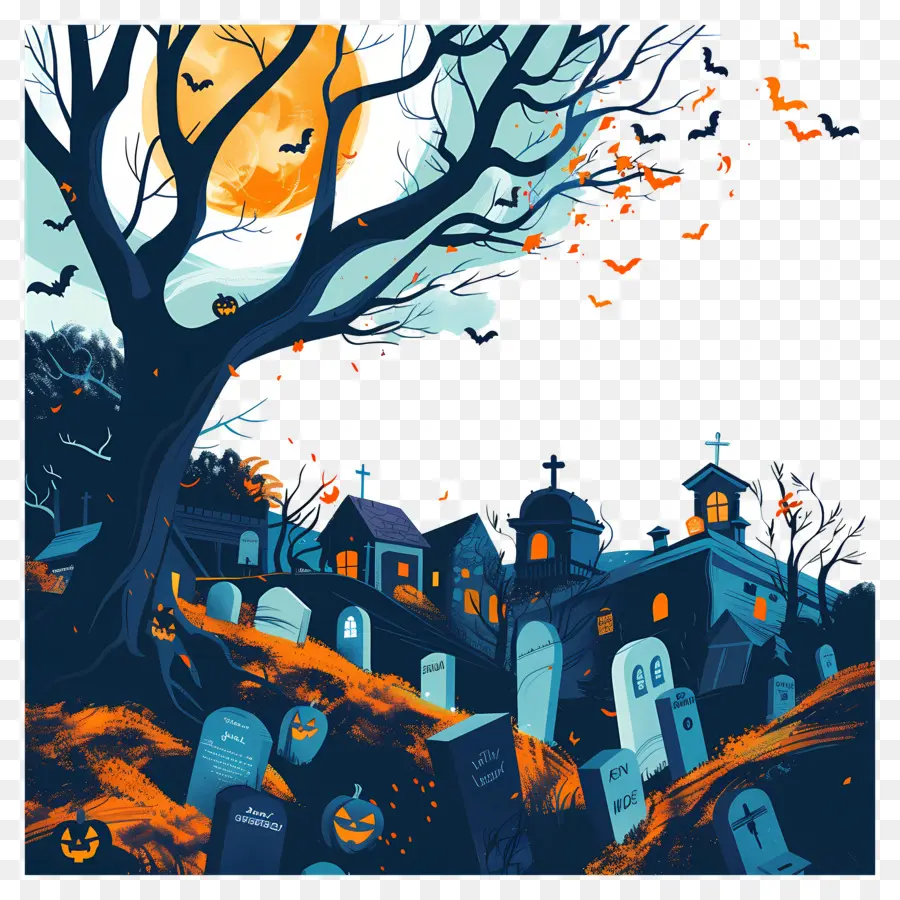 Noche De Halloween，Cementerio PNG