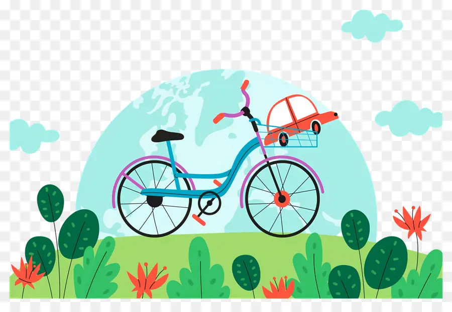 Día Mundial Sin Coches，Bicicleta PNG