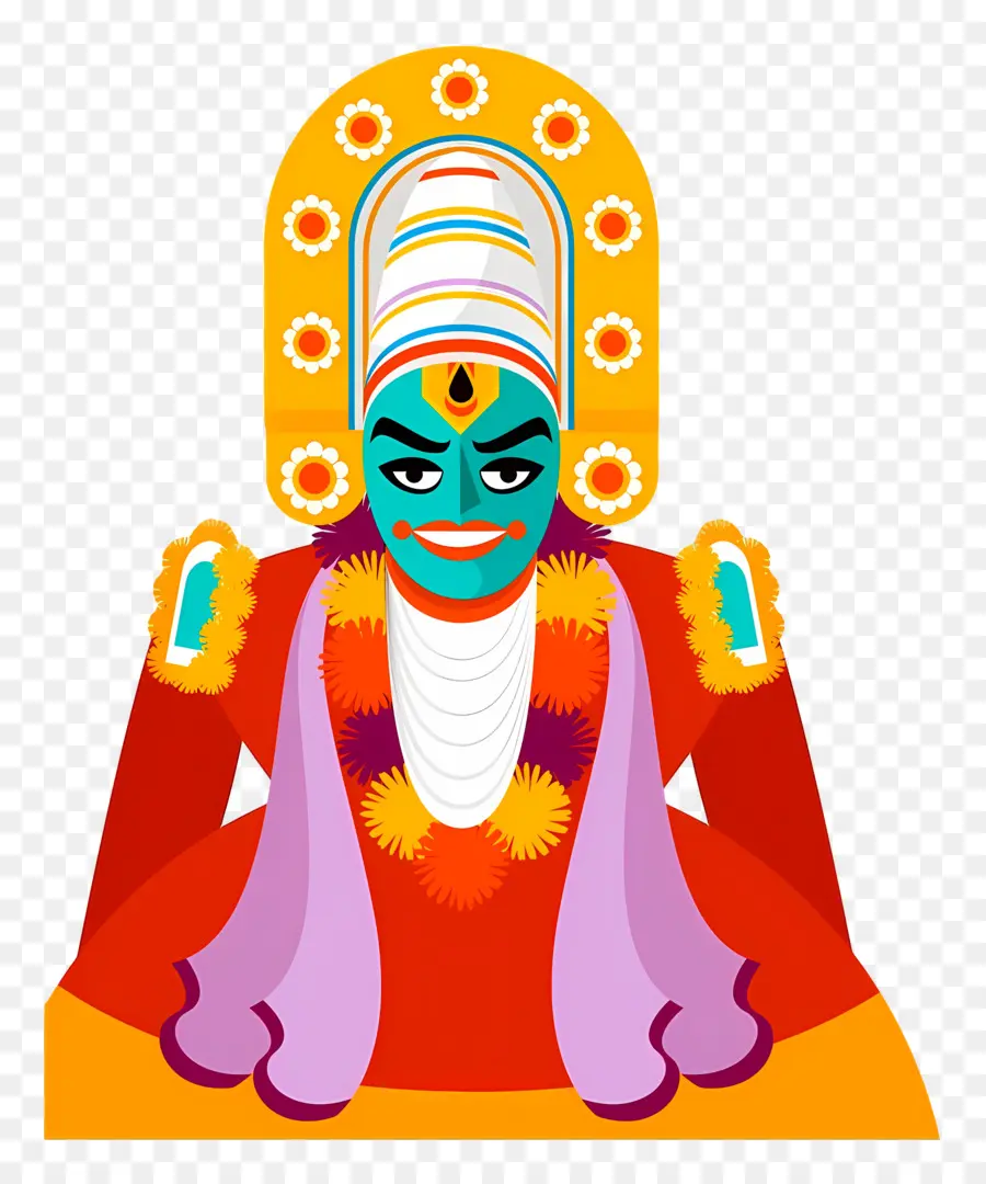 Feliz Onam，Bailarina Kathakali PNG