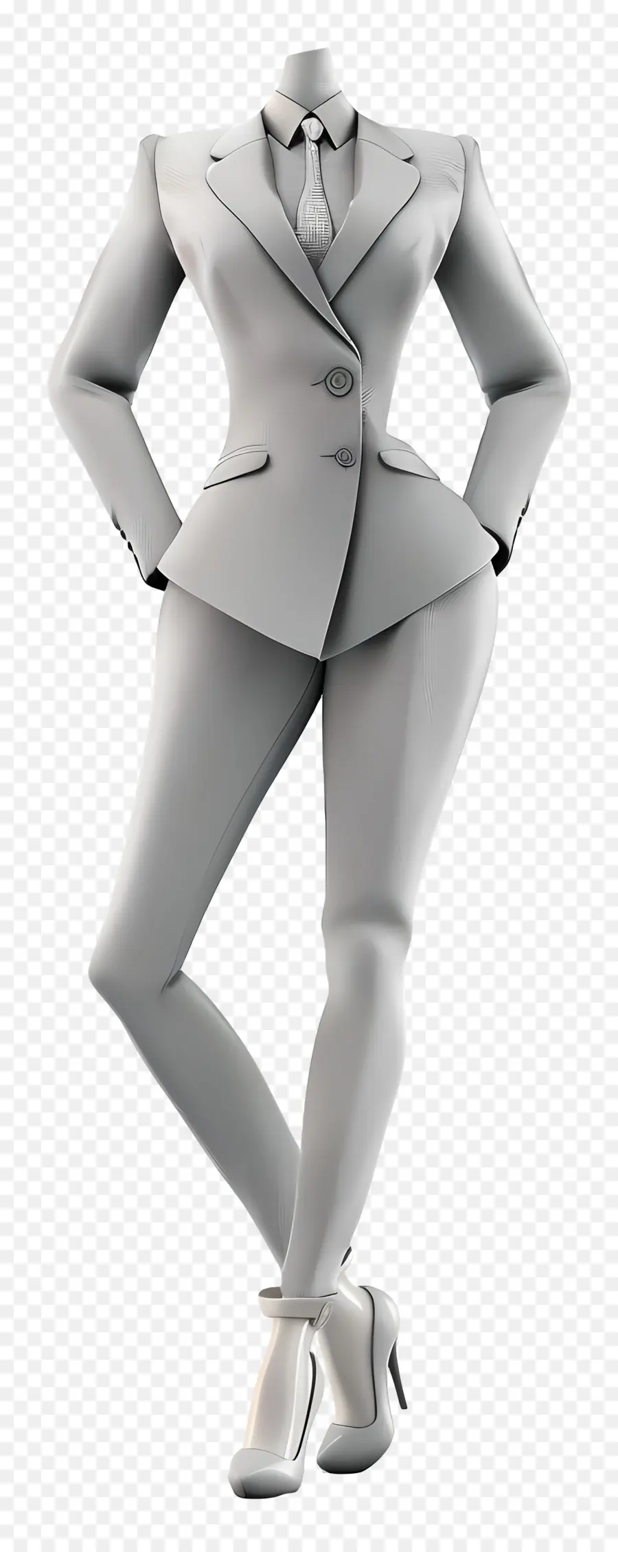 Vestimenta Formal Mujer，Traje Gris PNG