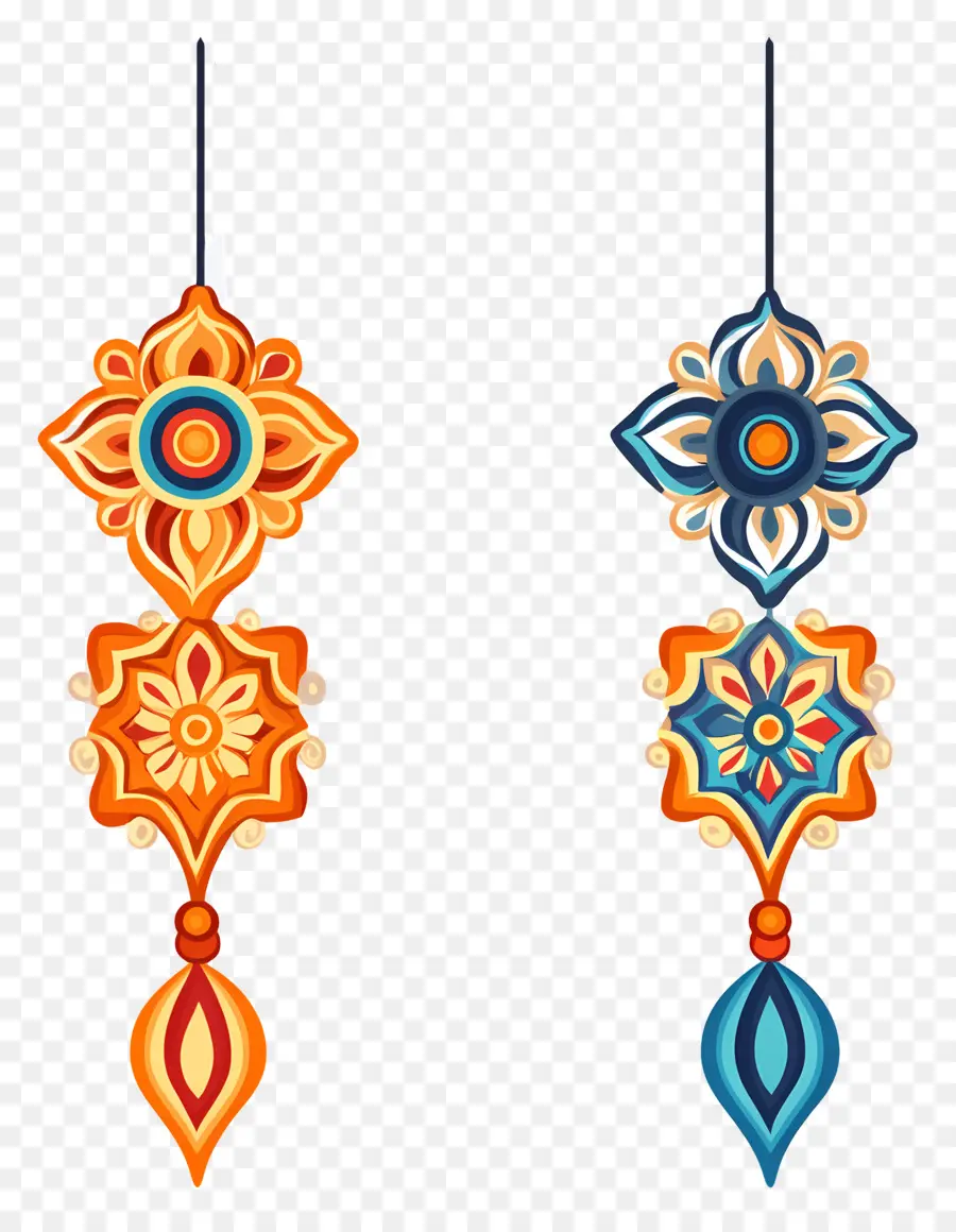 Feliz Raksha Bandhan，Patrones Decorativos PNG