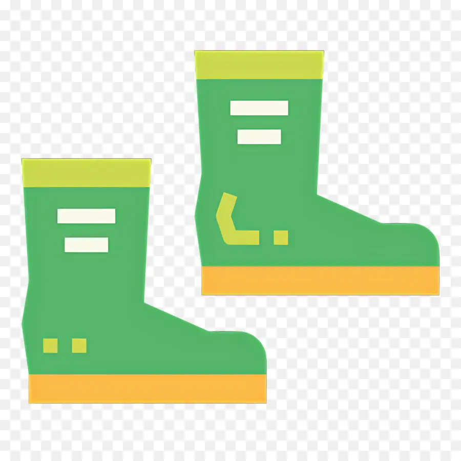 Bota De Lluvia，Botas Verdes PNG