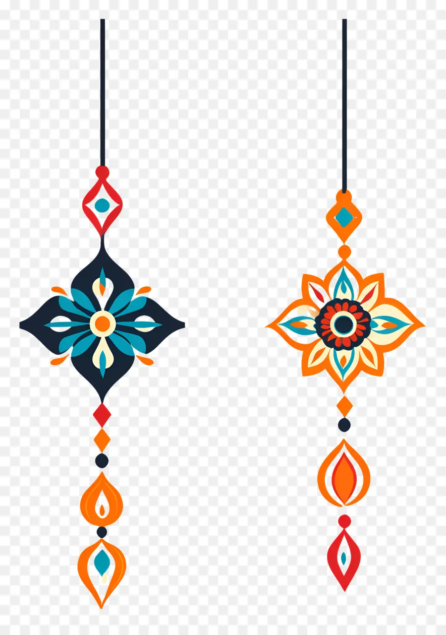 Feliz Raksha Bandhan，Patrones Decorativos PNG