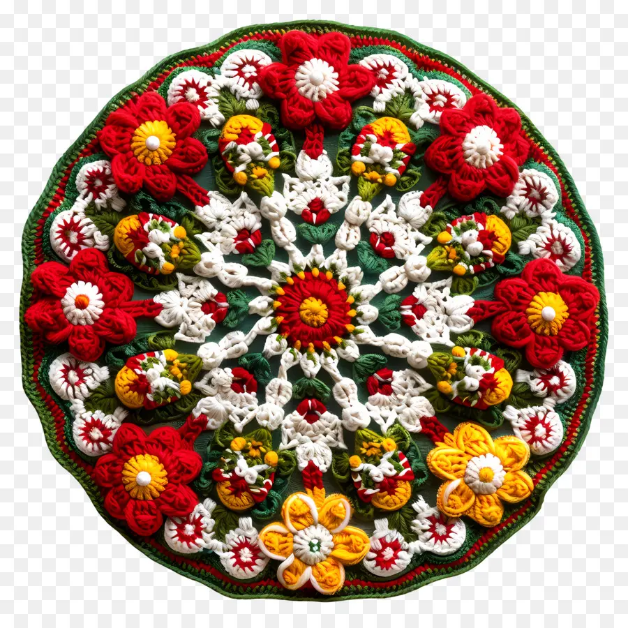 Mandala De Ganchillo，Hecho A Mano PNG