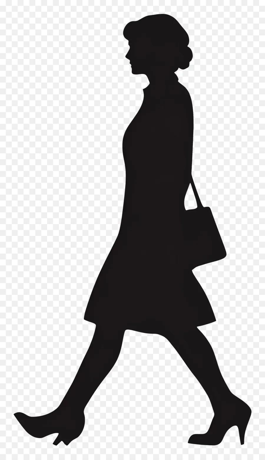 Caminando Silueta Femenina，Silueta De Mujer PNG