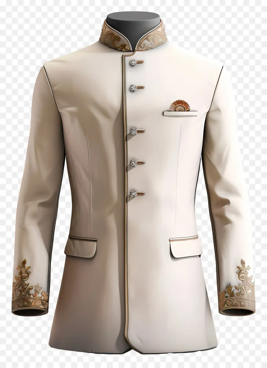 Ropa Formal India，Chaqueta Blanca PNG