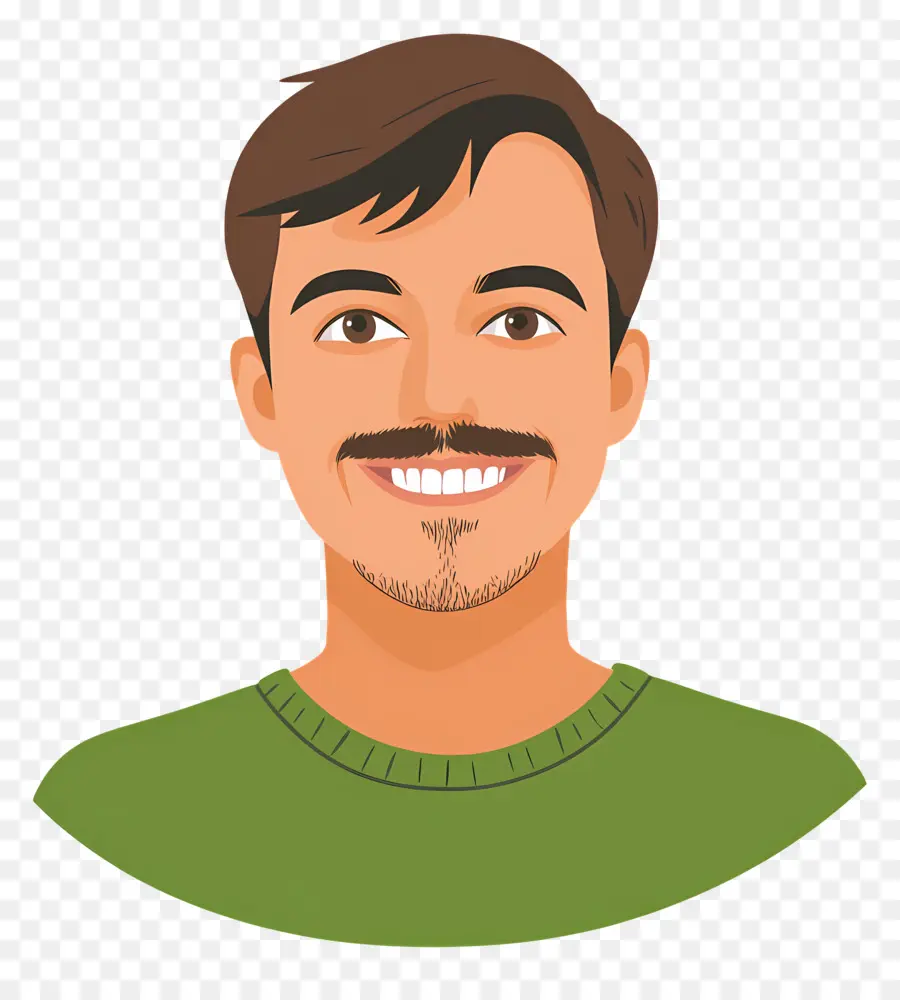 Hombre Sonriente，Hombre Con Barba PNG