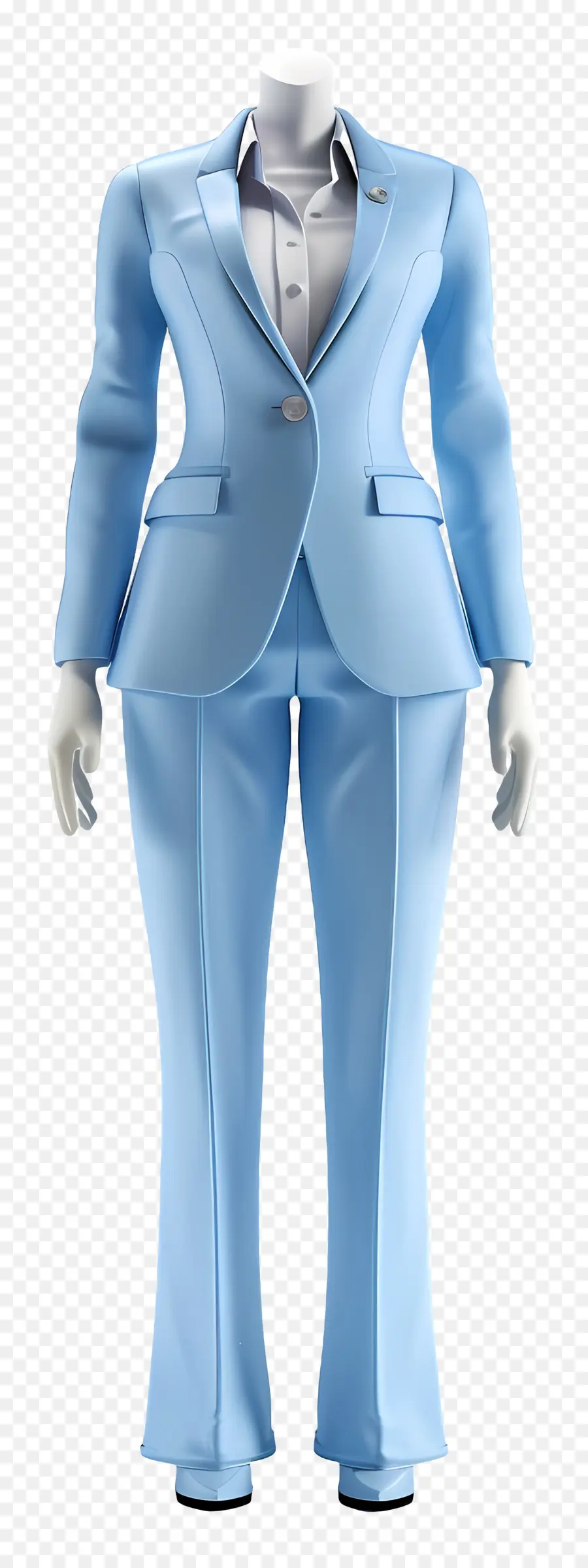 Vestimenta Formal Mujer，Traje Azul PNG