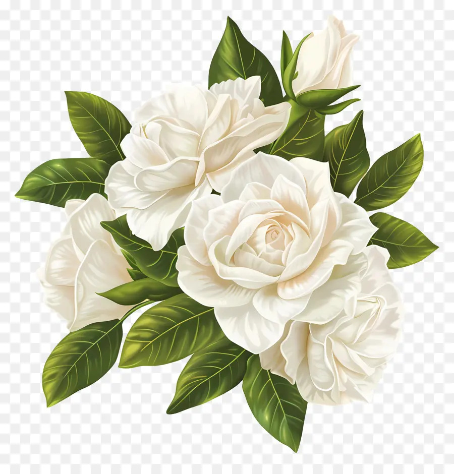 Flor De Gardenia Blanca，Flor Blanca PNG