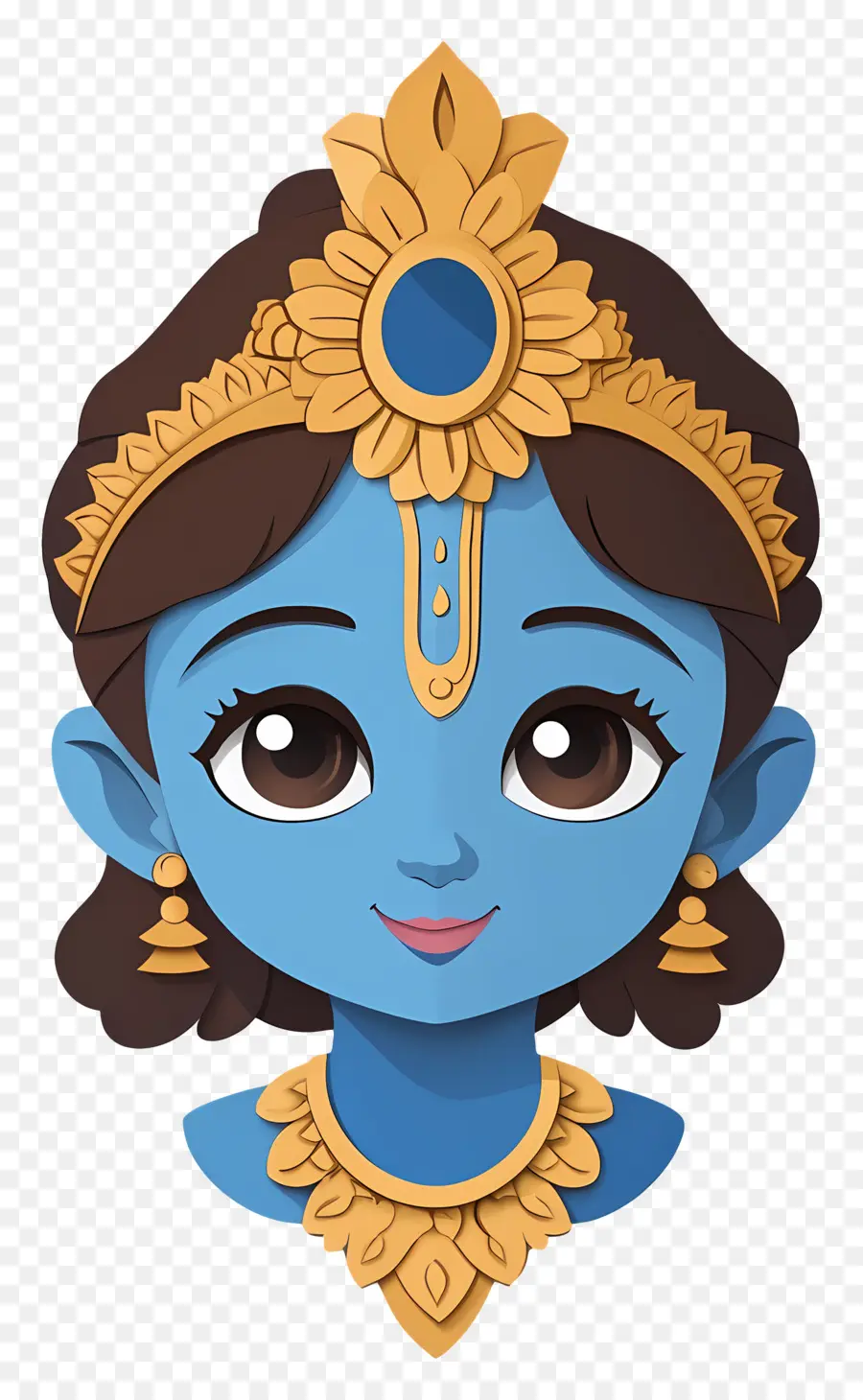 Bebé Krishna，Diosa Azul PNG