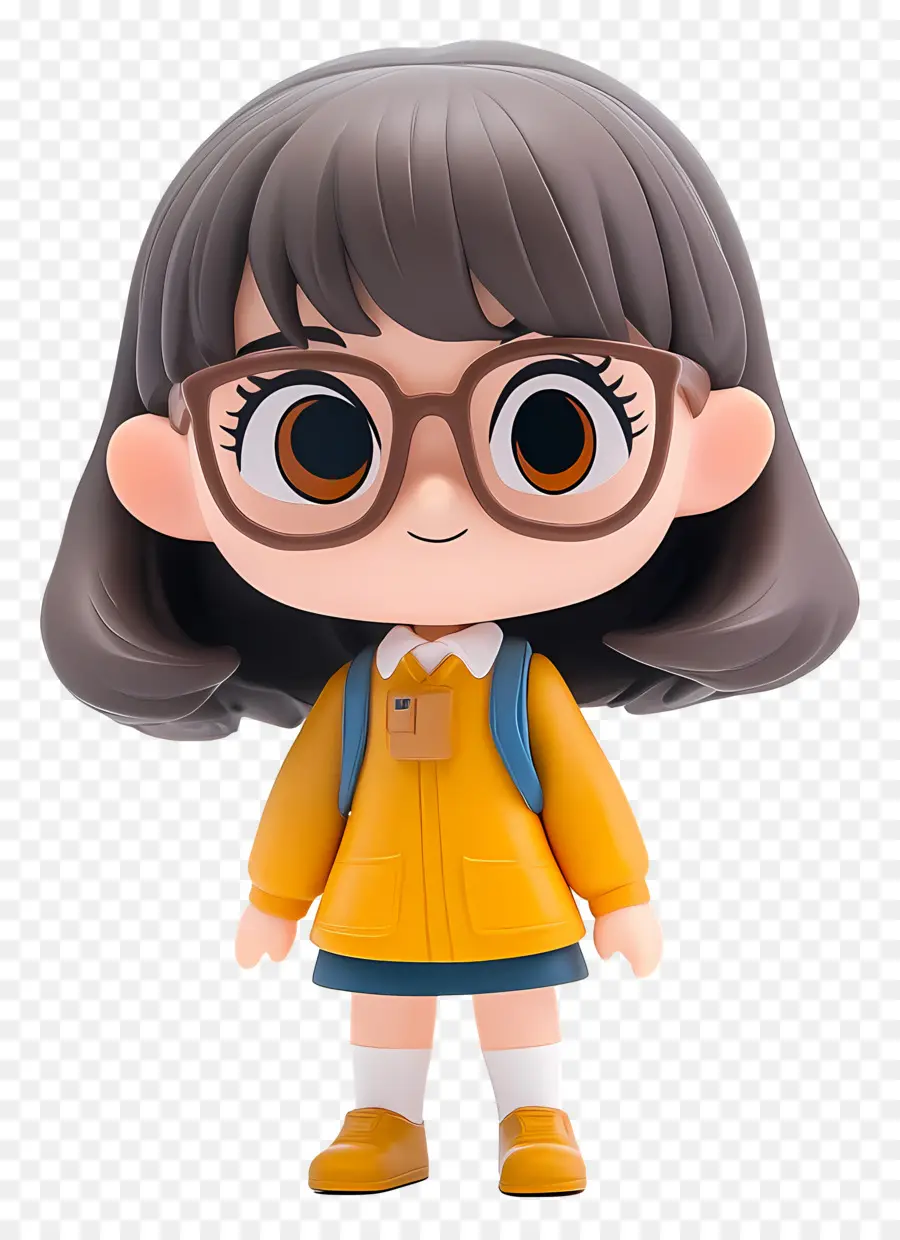 Chica Estudiante，Linda Chica Con Gafas PNG