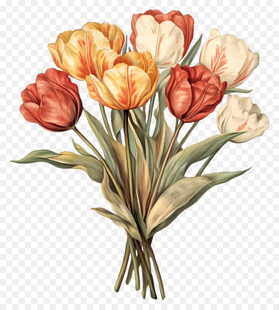 Ramo De Tulipanes，Tulipanes PNG