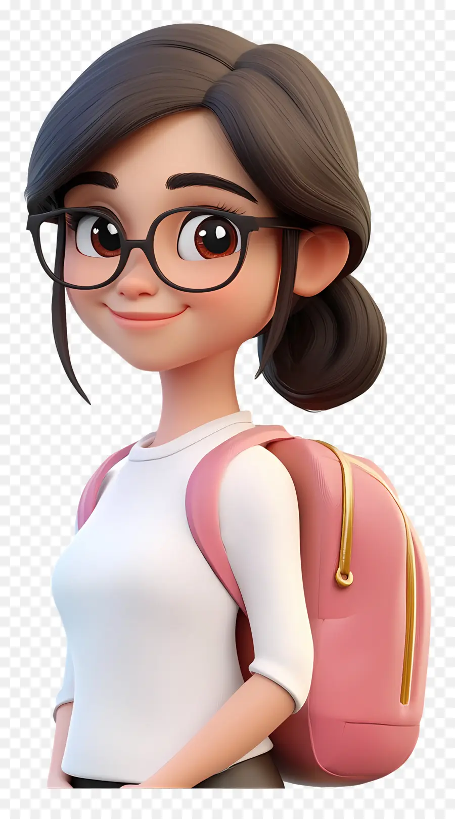 Estudiante，Chica Con Gafas PNG