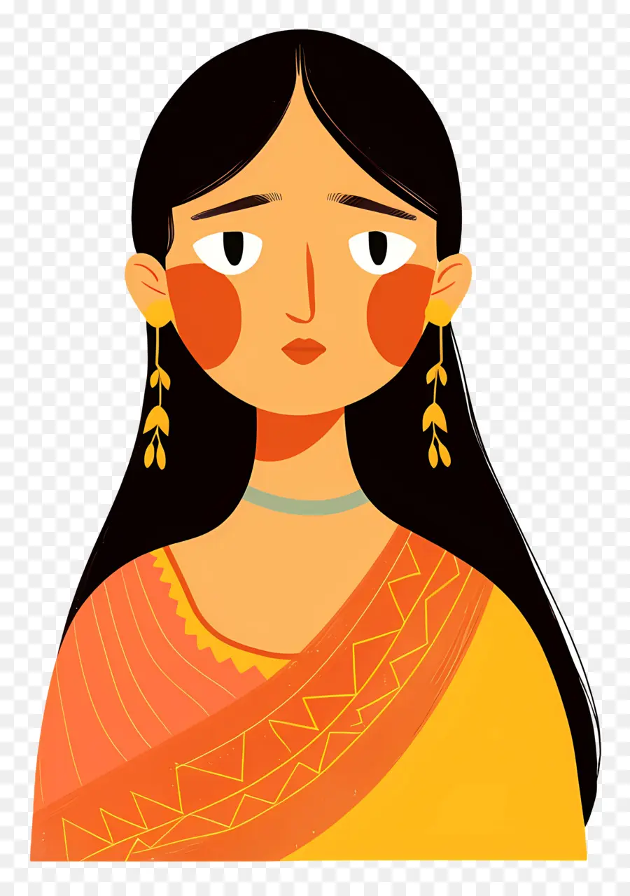 Mujer India，Mujer En Sarí PNG