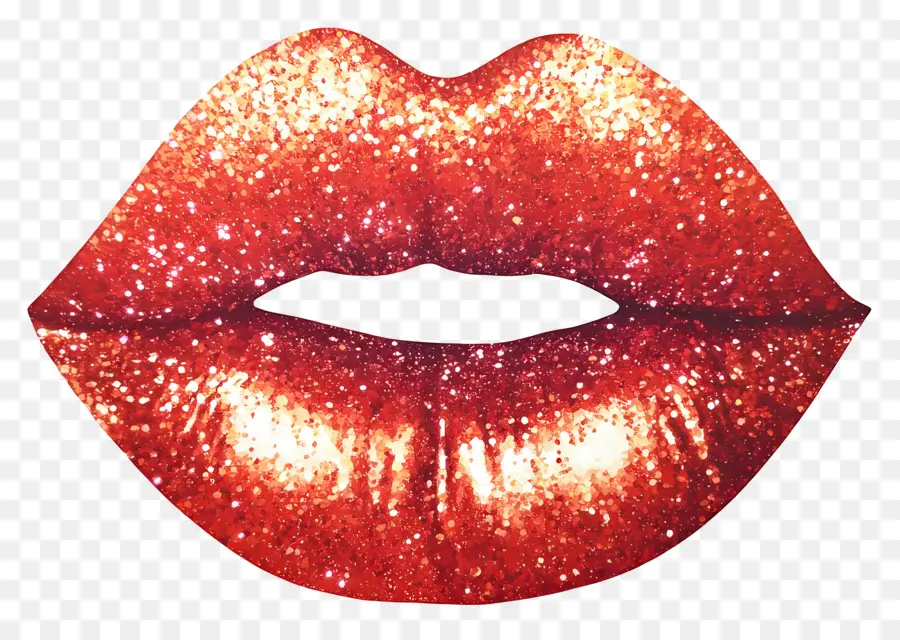 Beso Brillante，Labios Rojos PNG