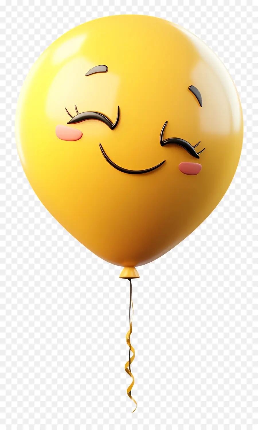 Cumpleaños Emoji，Globo Amarillo PNG